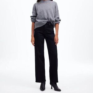 NEW! NWT! Madewell The Perfect Vintage Wide Leg Jean, Black, Size 27P